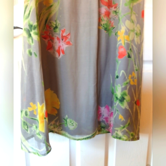 Gorgeous Strapless Floral Gray Maxi Dress - Picture 9 of 9